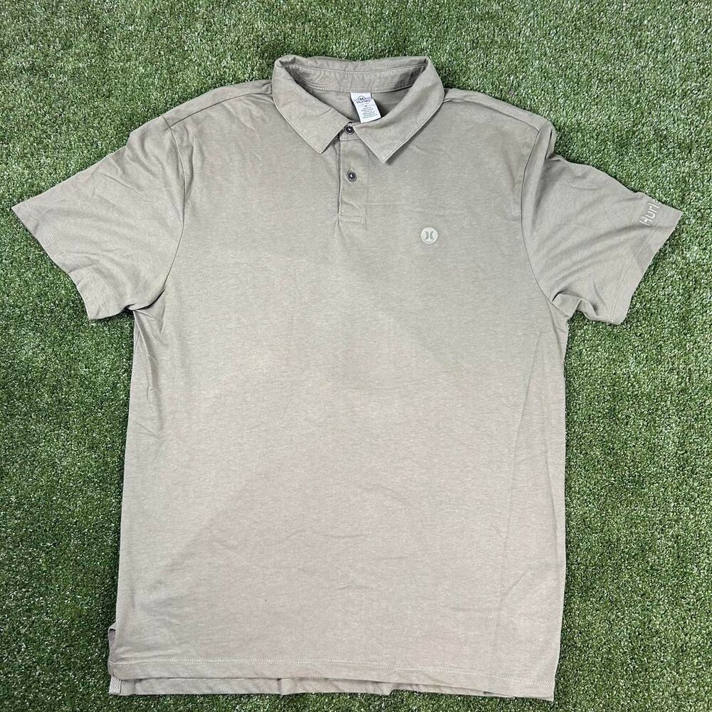 Hurley Men's Khaki and Green Polo-shirts